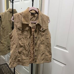 Bluemotion Tan Corduroy Jacket Vest